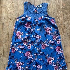 Gorgeous Girls Blue Flowered Dress by Eyeshadow Size 12